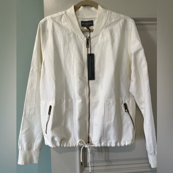Michael Stars Jackets & Blazers - Michael Stars off white linen bomber jacket/never worn/tags still on